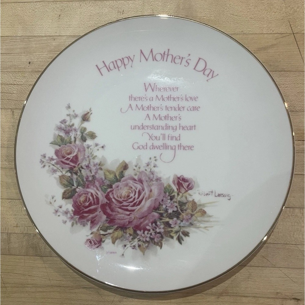 Mother's Day Roses Commemorative Edition 1976 Happy Mother's Day Porcelain Plate